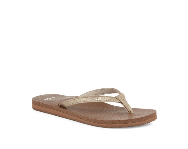 Sandale Sanuk Yoga Joy Shimmer Metallic Femme - Marron LIRMPT239